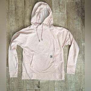 Carhartt Hoodie Womens size XS Pink Newberry Sweatshirt Relaxed Fit Pocket